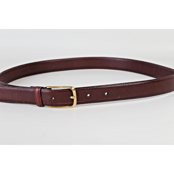 Vintage Henry Grethel Brown Leather Skinny Buckle Belt Size 34 / 85 main image 8